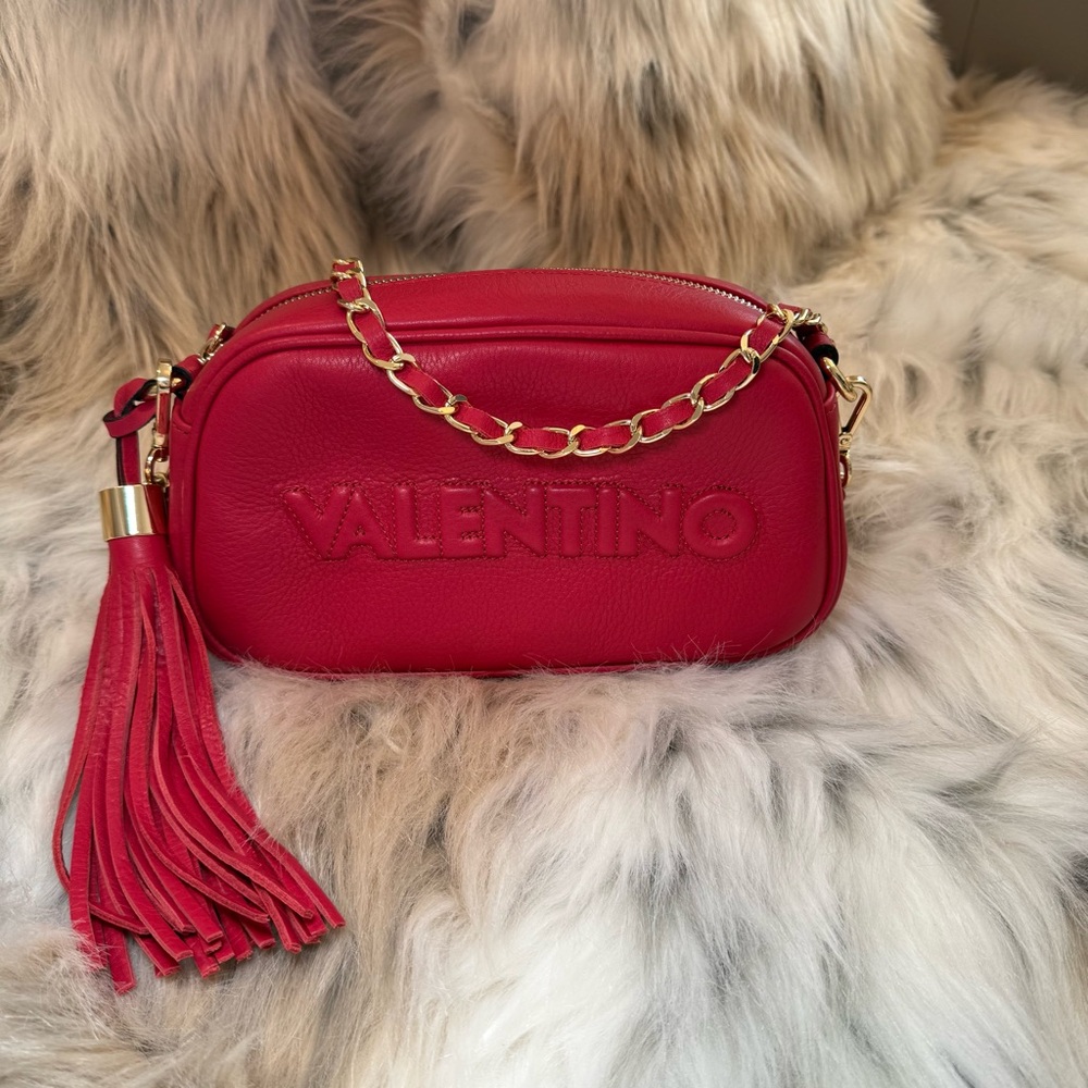 Valentino Red Leather Crossbody Bag